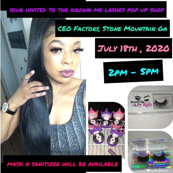 Krown Me Lashes *Kelly Little – #1 Lash Stop in Atlanta Pop-Up Shop Saturday 7/18