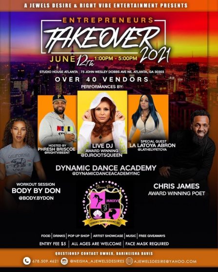 A Jewel’s Desire Presents: Entrepreneurs Takeover 2021 Networking Event in Atlanta, Ga.