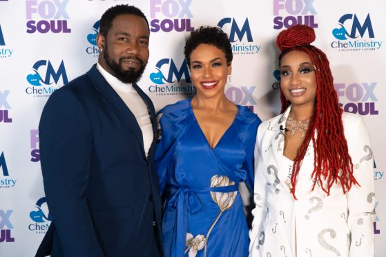 Chanel Scott, Michael Jai White, Gillian White, Sasha the Diva, Jack Daniels, Christal Jordan and more attend the blue carpet taping for CheMinistry’s ‘What Makes a Healthy Relationship’ on Fox Soul!